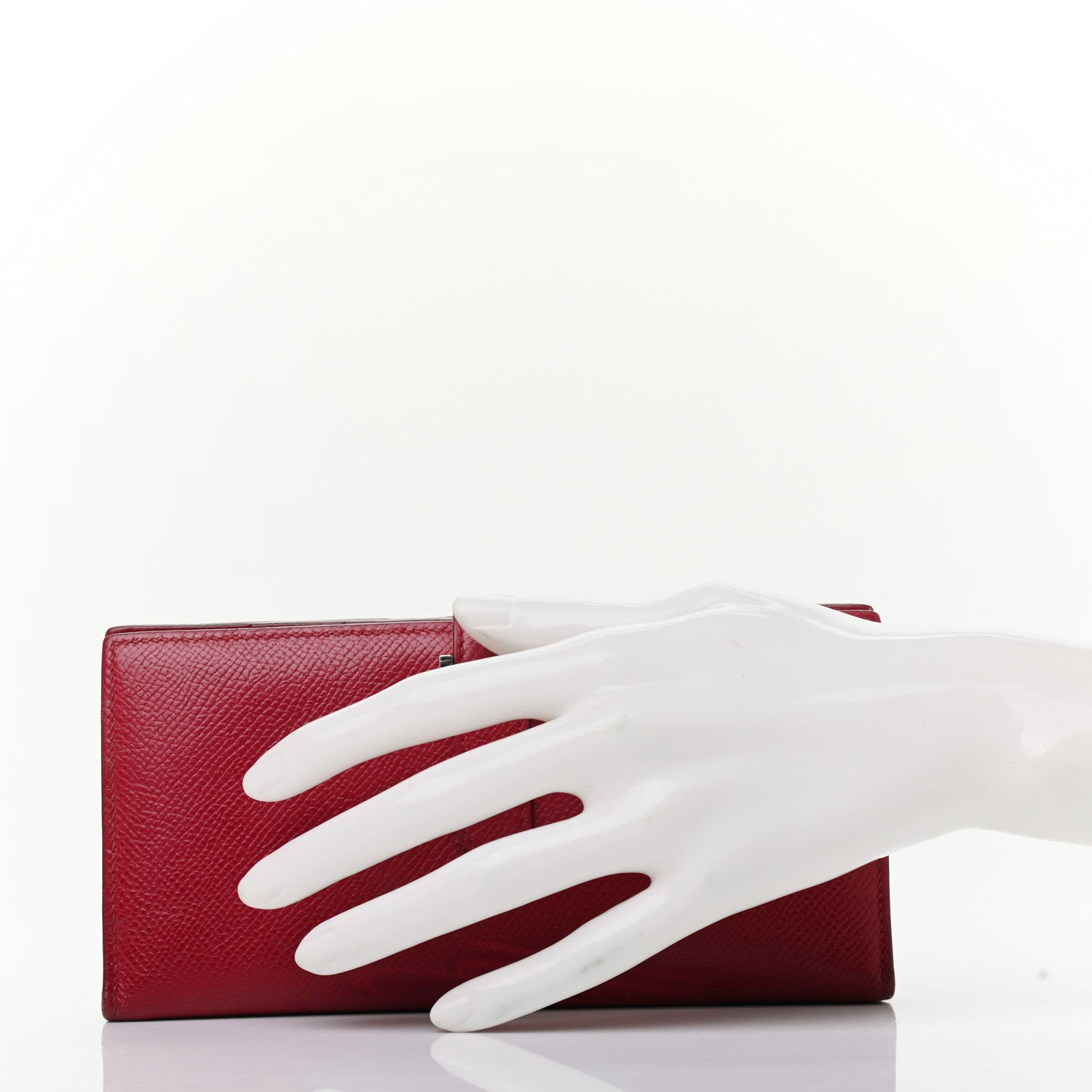 Hermes Epsom Bearn Gusset Wallet Rubis 2 of 9