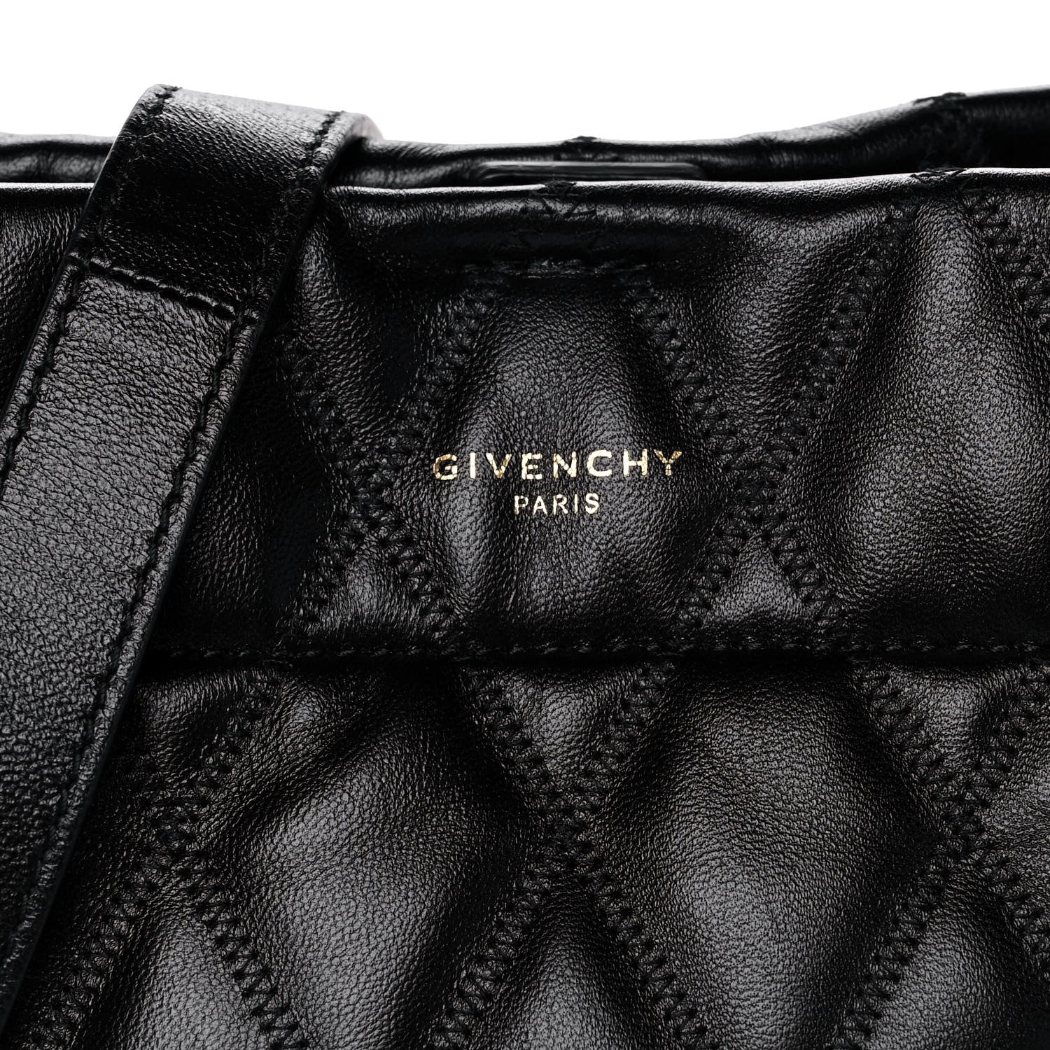 Givenchy Lambskin Quilted Mini GV Bucket Bag Black 7 of 13