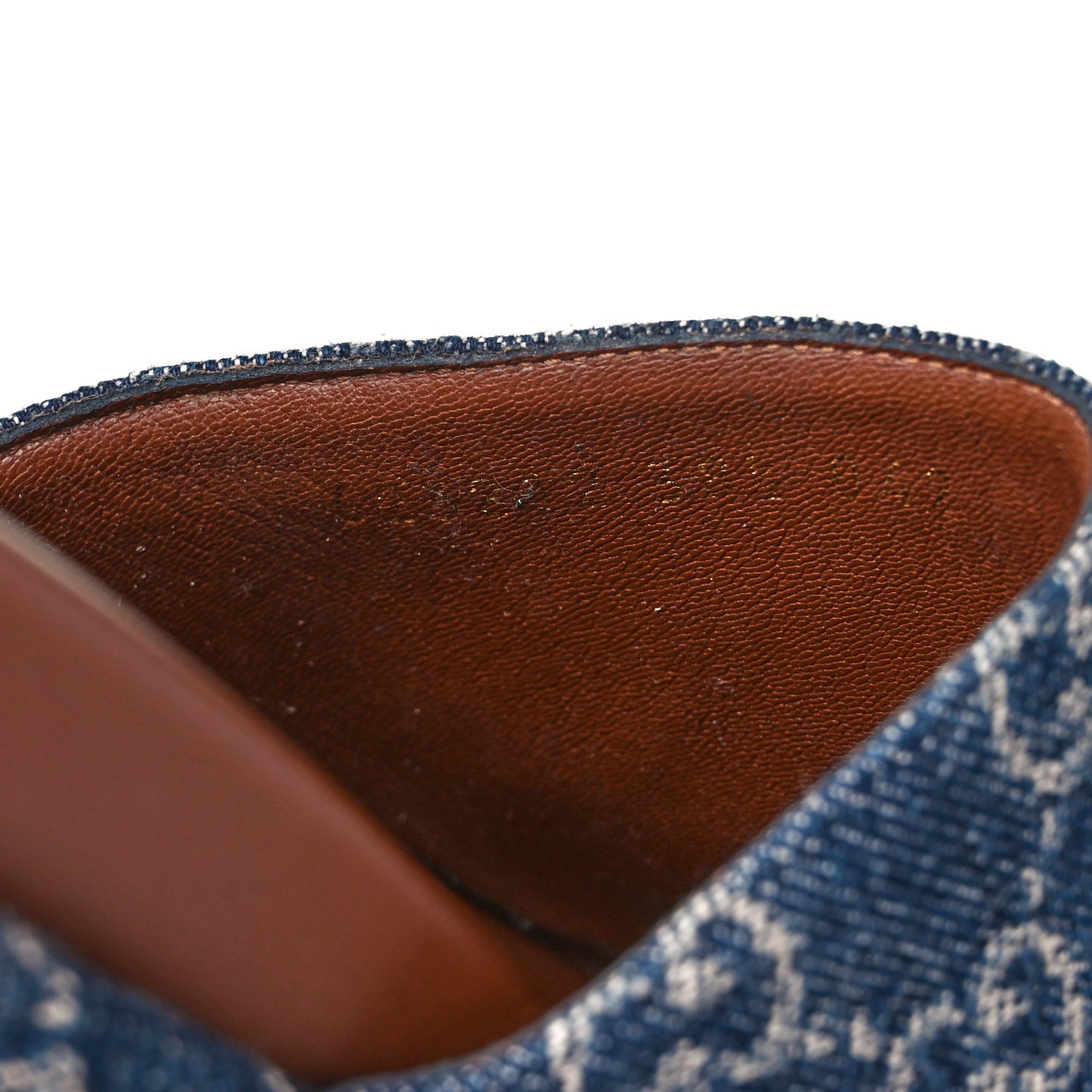 New Denim GG Monogram Angelina Platform 55mm Slide Sandals 38.5 Blue Tea