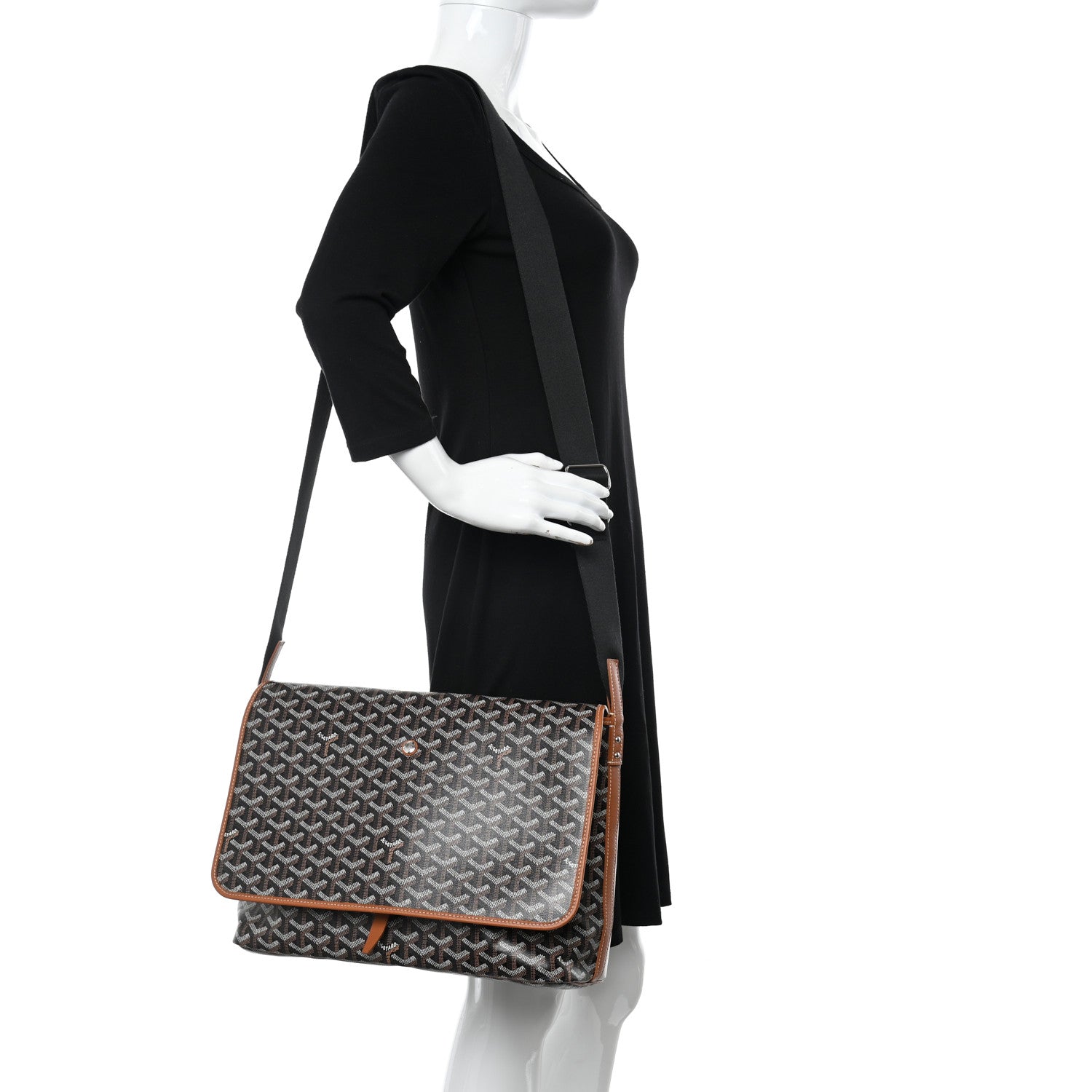 Goyard Goyardine Capetien Messenger Bag Black Gold 2 of 12