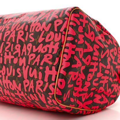 Louis Vuitton Monogram Graffiti Speedy 30 Fuchsia 10 of 11