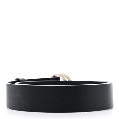 Gucci Selleria Calfskin Nickel Interlocking G 37mm Belt 80 32 Black 2 of 7