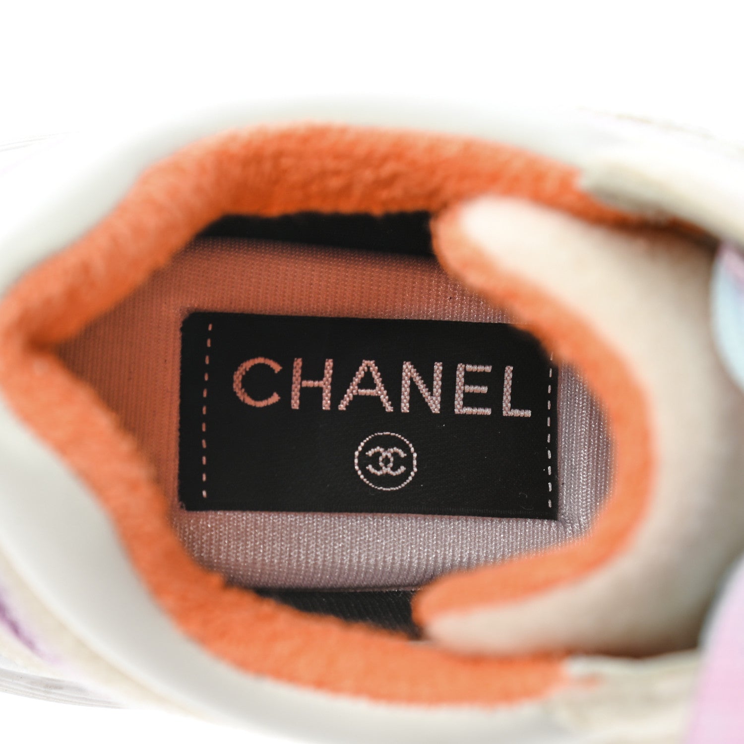 Chanel Wool Suede Calfskin CC Sneakers 35 Multicolor 7 of 9