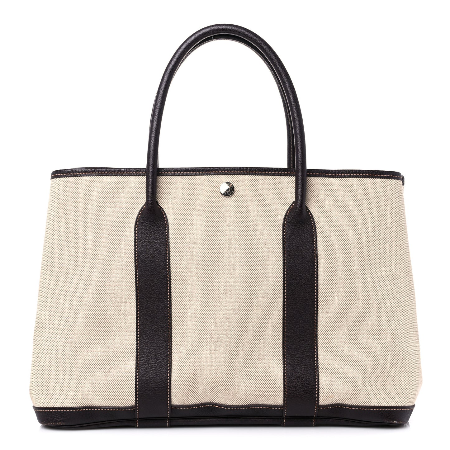 Buffle Skipper Toile Garden Party 36 MM Tote Marron Fonce