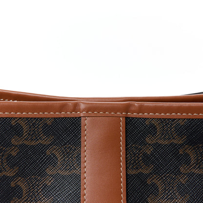 Celine Triomphe Canvas Calfskin Medium Bucket Bag Tan 13 of 13