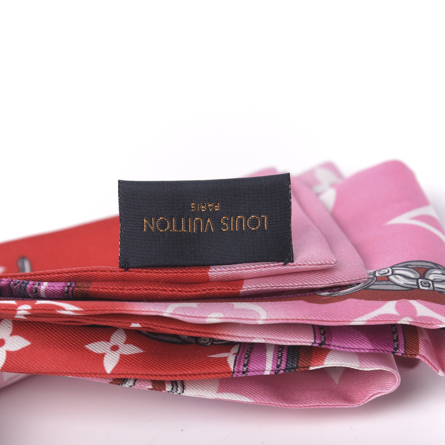 Louis Vuitton Silk Monogram Escale Confidential Bandeau Red 2 of 4