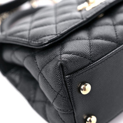 Chanel Caviar Quilted Extra Mini Coco Handle Flap Black 8 of 15