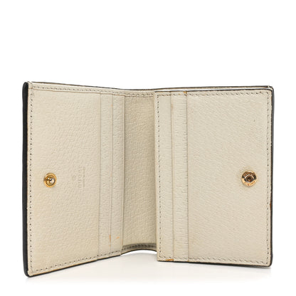 Gucci Textured Calfskin Web Ophidia Card Case Mystic White 5 of 11