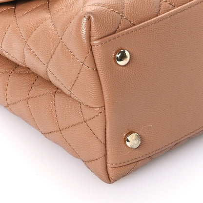 Chanel Caviar Quilted Small Coco Handle Flap Beige 9 of 11