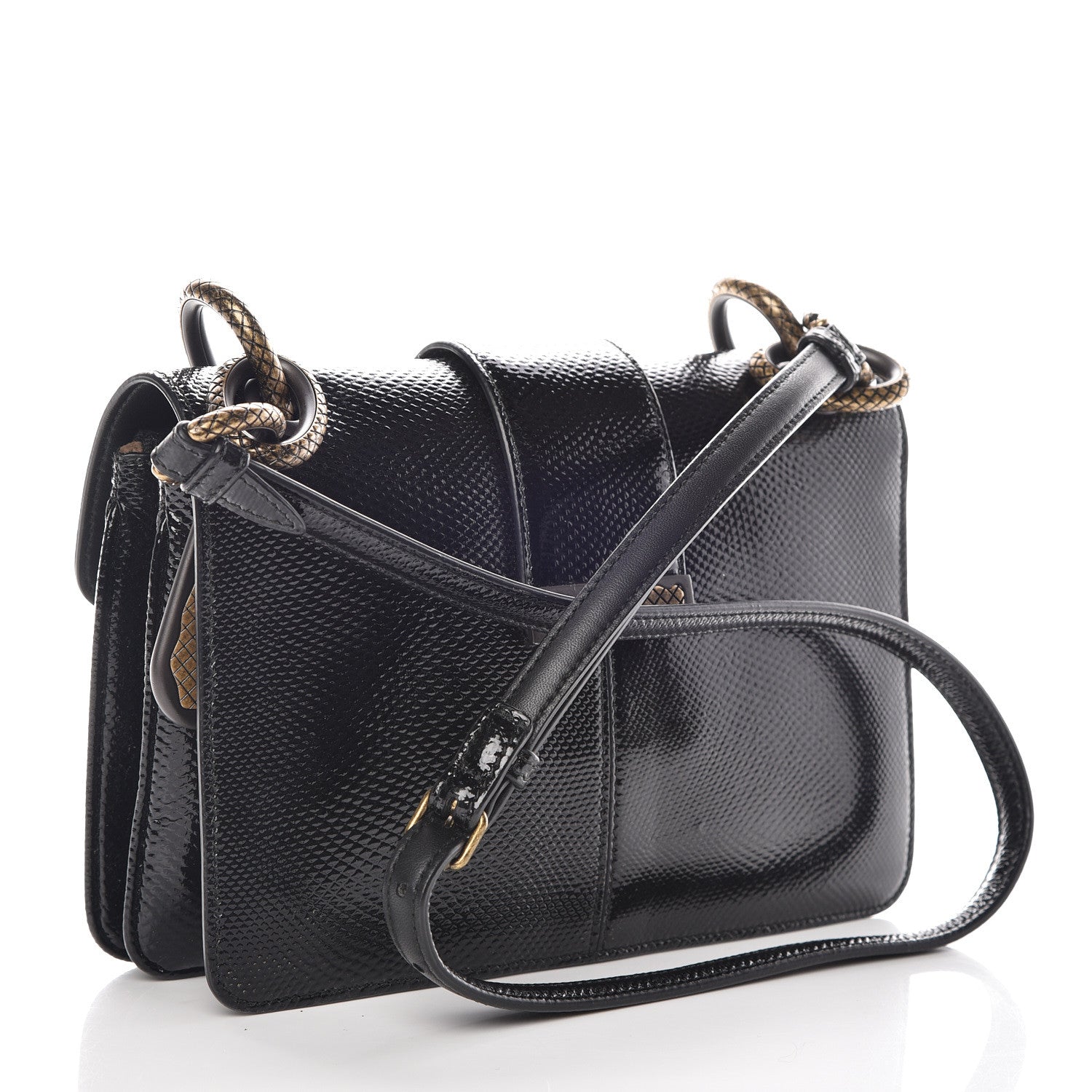 Bottega Veneta Karung Ostrich Nappa Intrecciato Darling Shoulder Bag Black 3 of 10