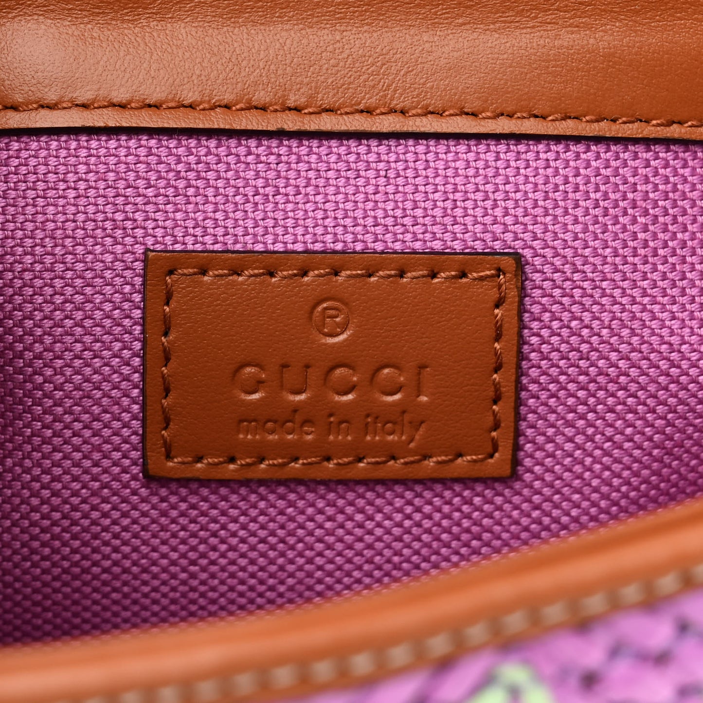 Woven Raffia Calfskin Super Mini GG Marmont Shoulder Bag Multicolor