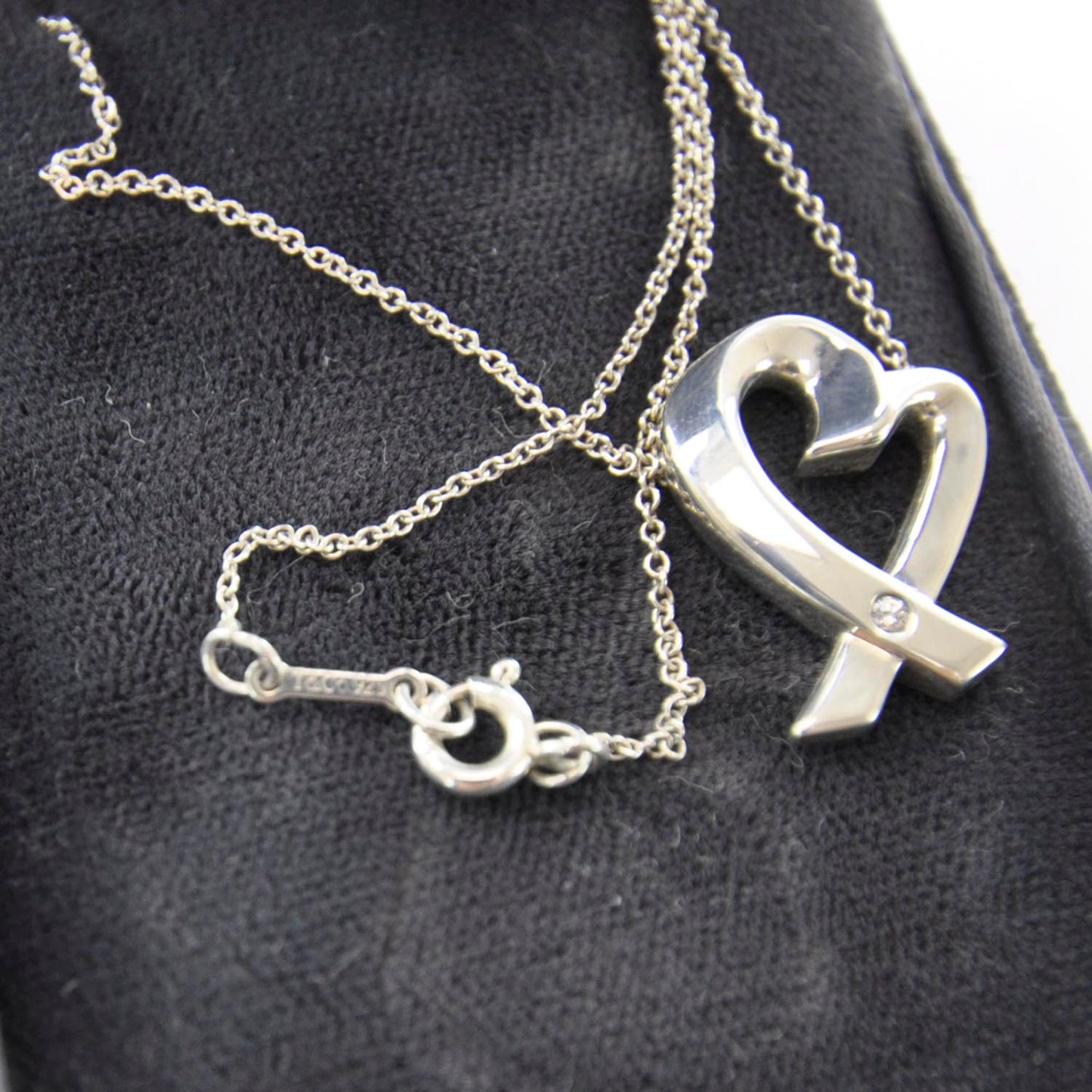 Sterling Silver Paloma Picasso Diamond Loving Heart Necklace