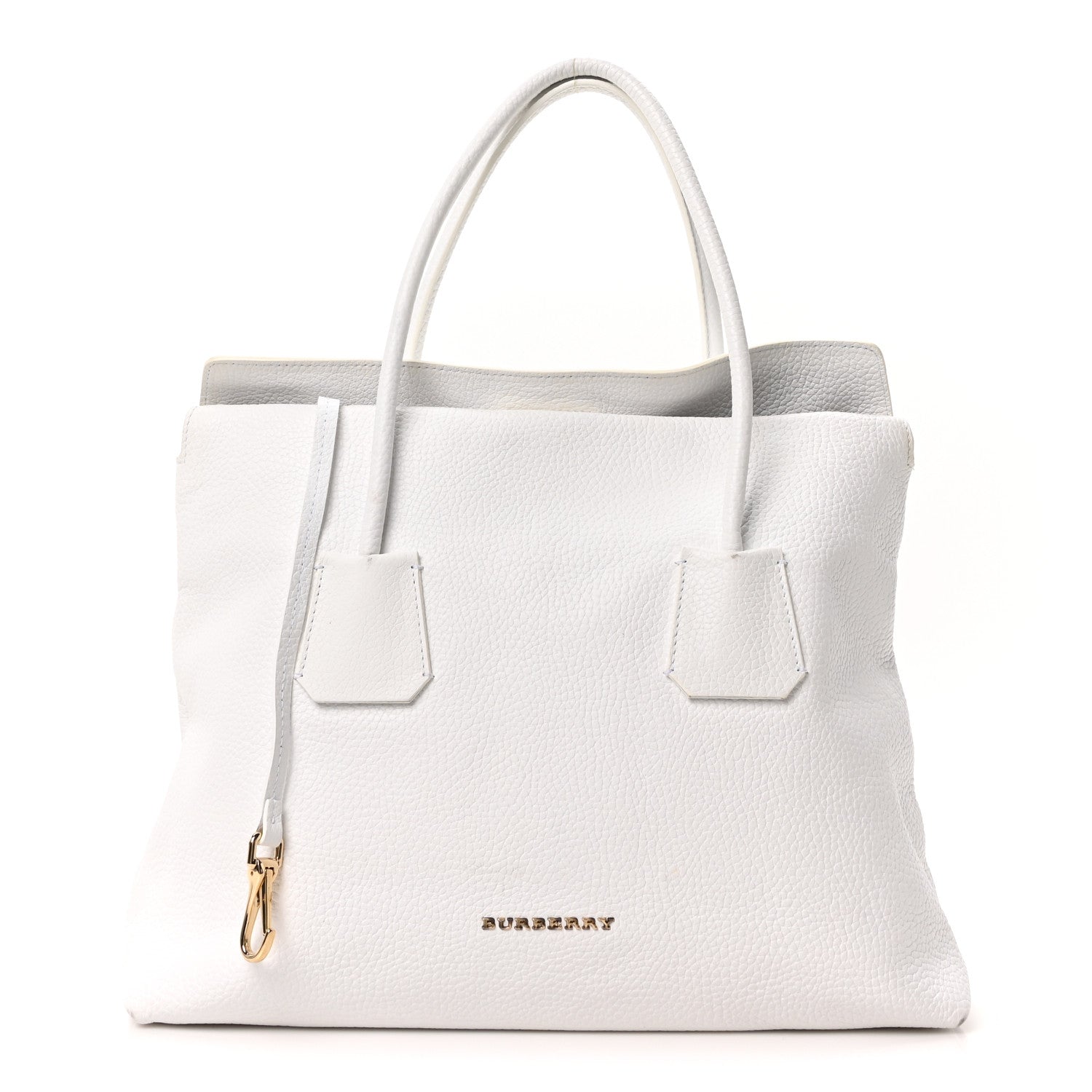 Burberry London Grainy Calfskin Medium Baynard Tote White 1 of 10