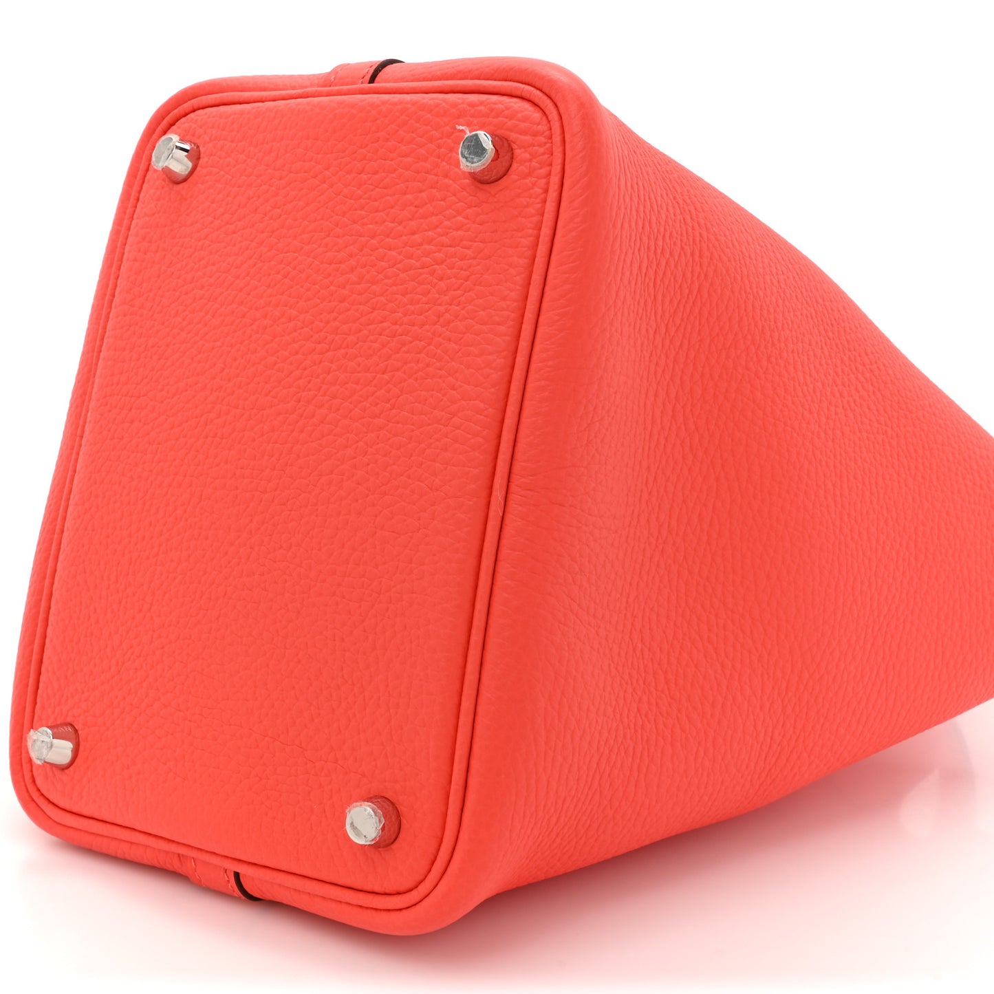 Taurillon Clemence Picotin Lock 18 PM Rose Texas