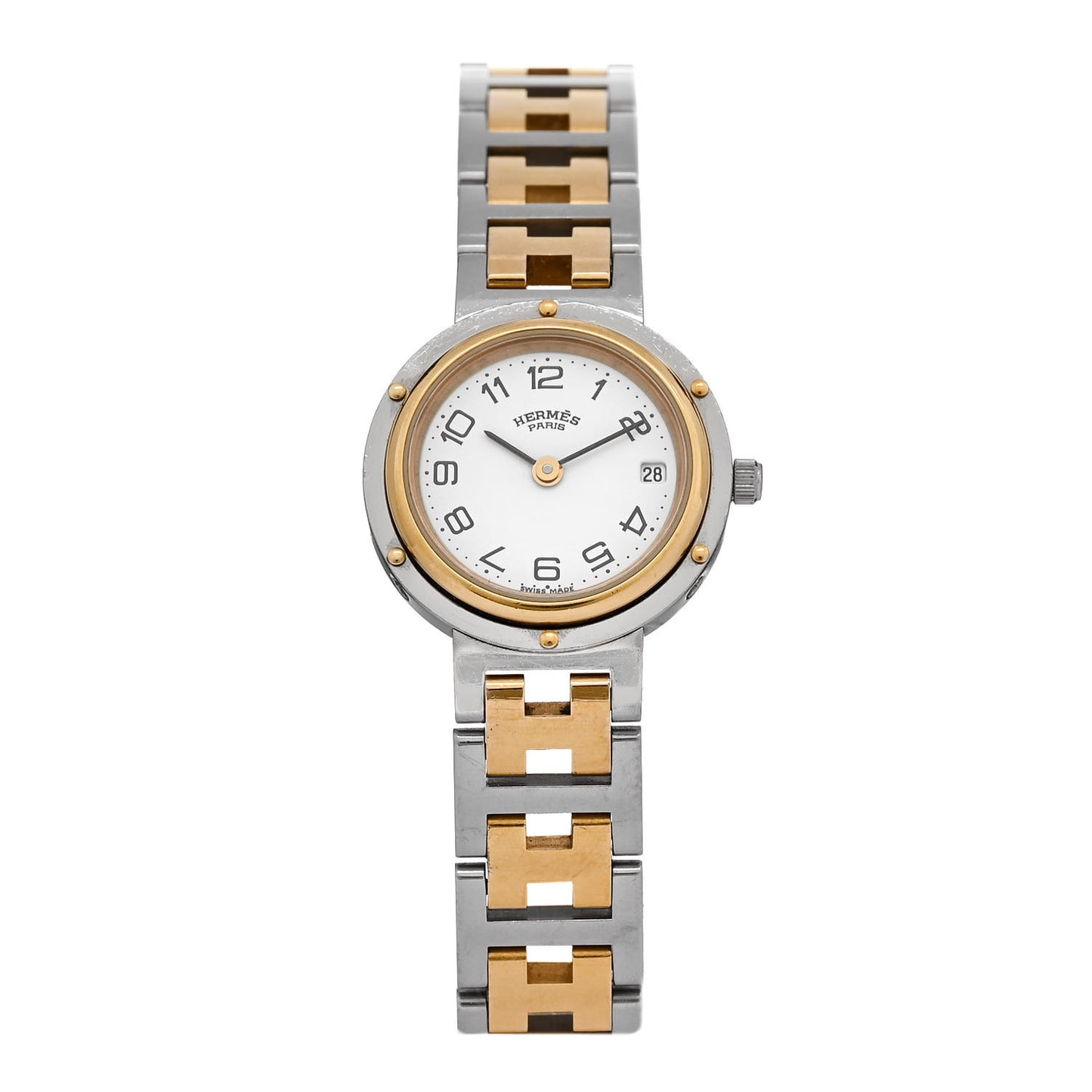 Stainless Steel 24mm Clipper Quartz Watch Gold