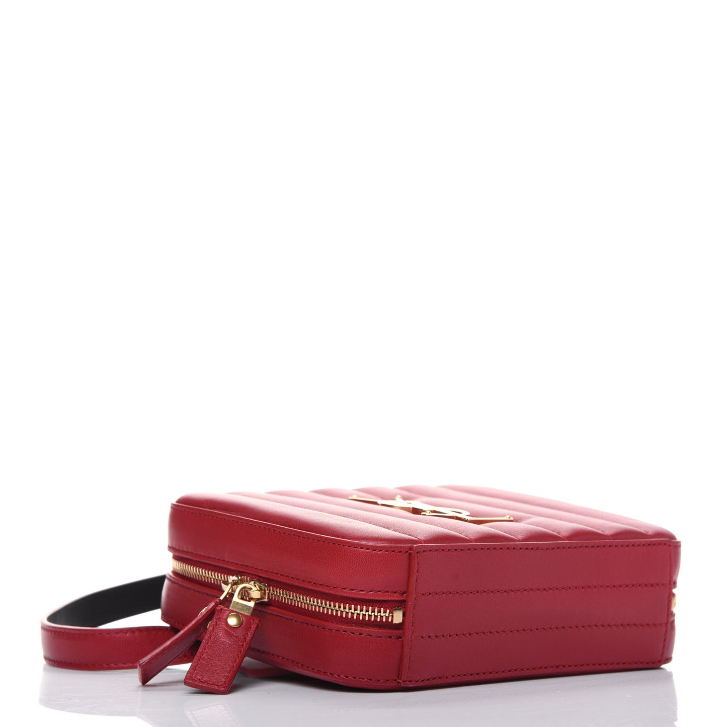 Lambskin Matelasse Vicky Monogram Belt Bag Eros Red