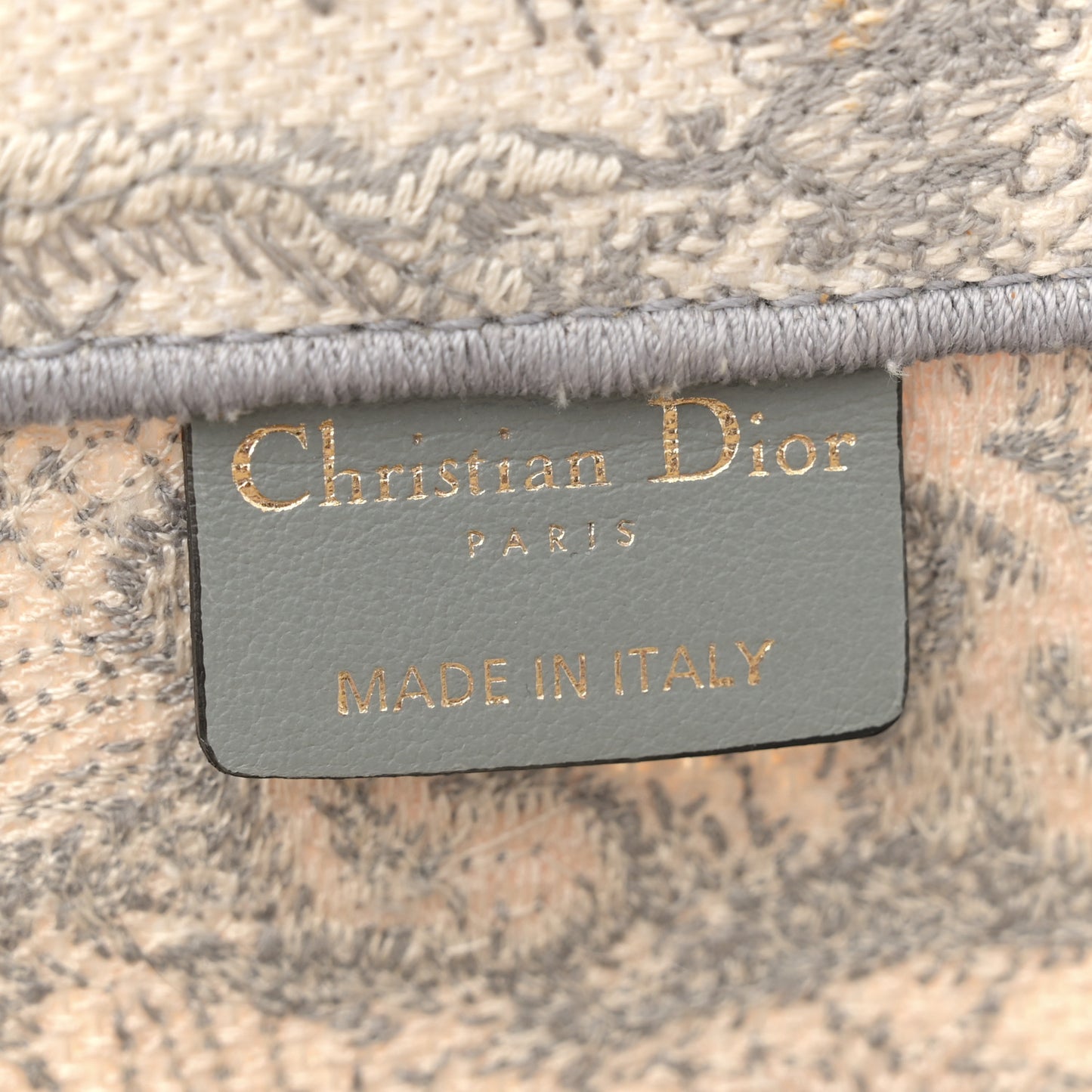 Canvas Embroidered Medium Dioriviera Toile De Jouy Book Tote Gray