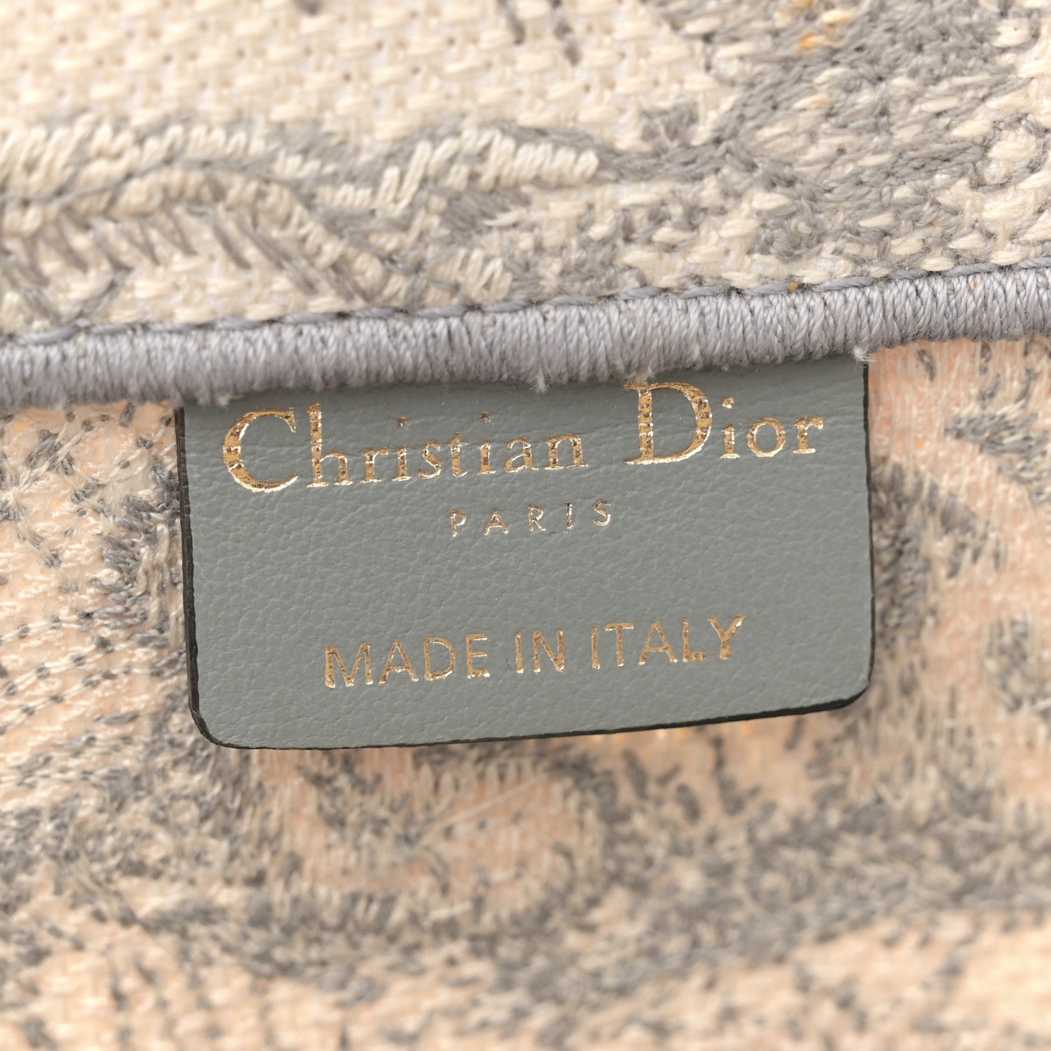 Christian Dior Canvas Embroidered Medium Dioriviera Toile De Jouy Book Tote Gray 6 of 15