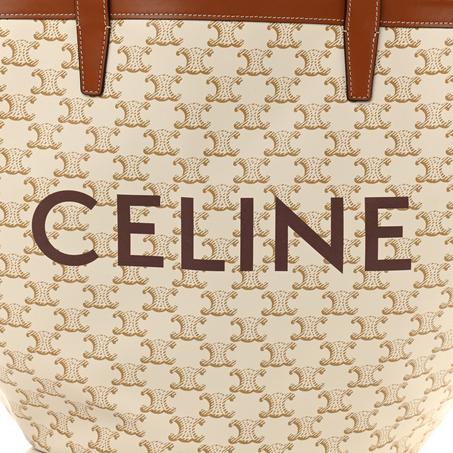 Calfskin Canvas Triomphe Large Couffin White