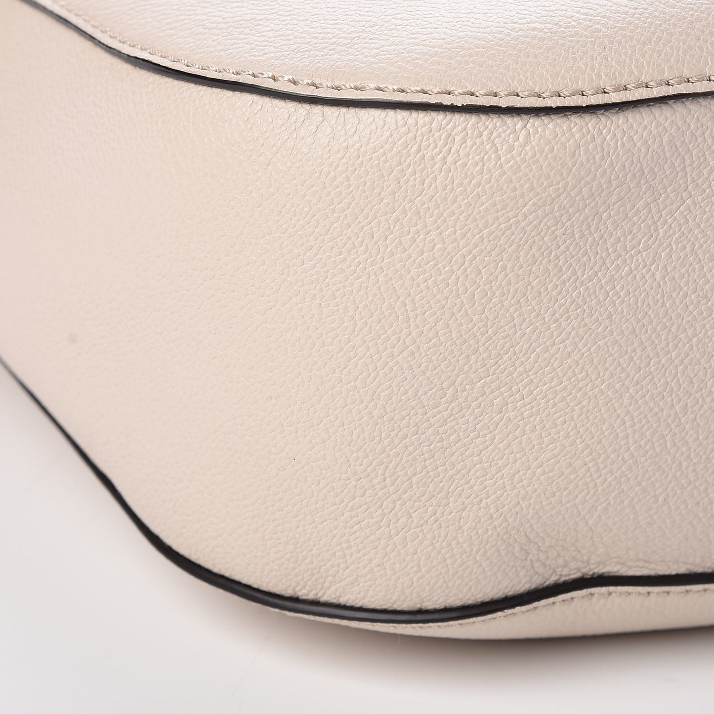Grainy Calfskin Small Elmstone Hobo Limestone