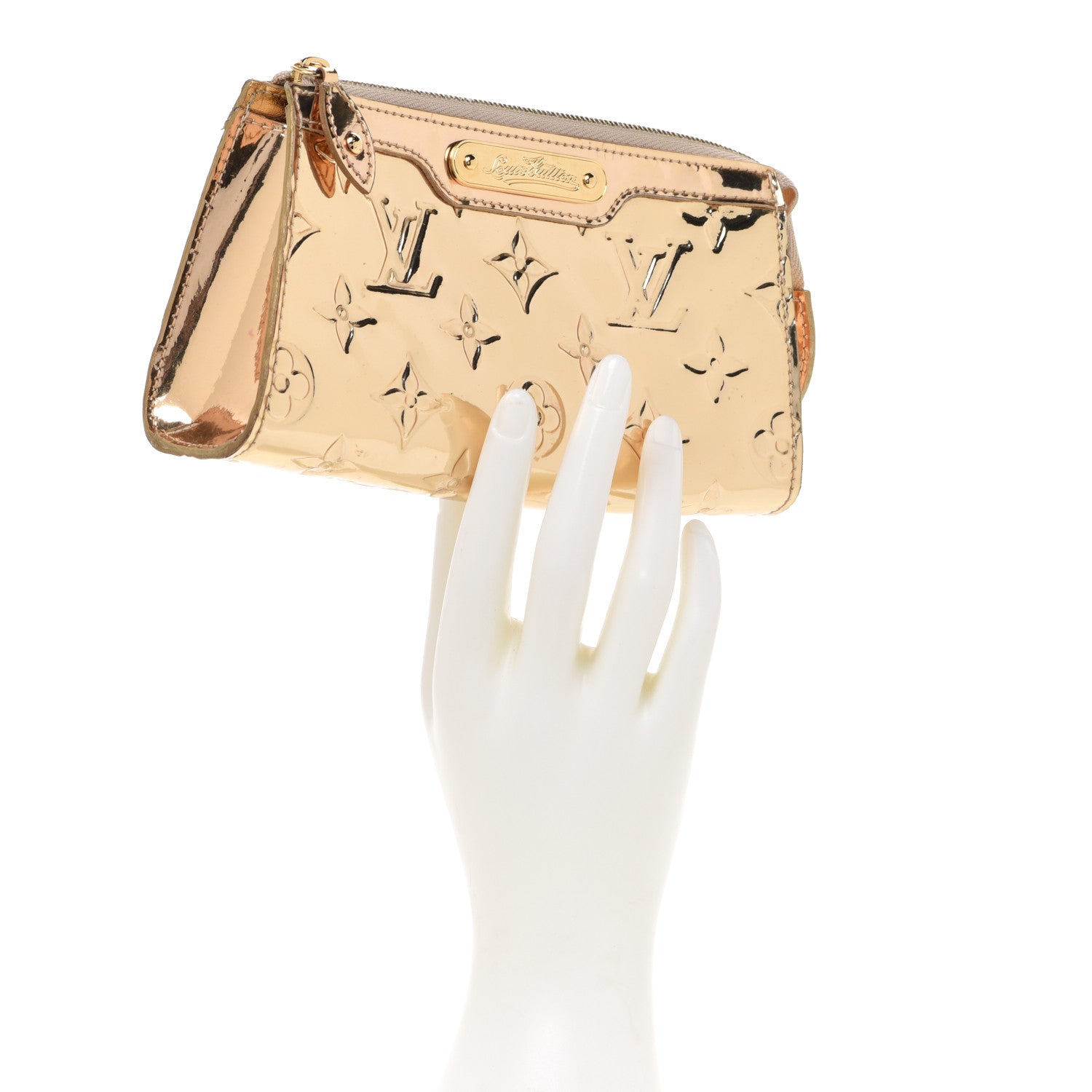 Louis Vuitton Monogram Mirior Trousse Cosmetic Pouch Gold 2 of 10