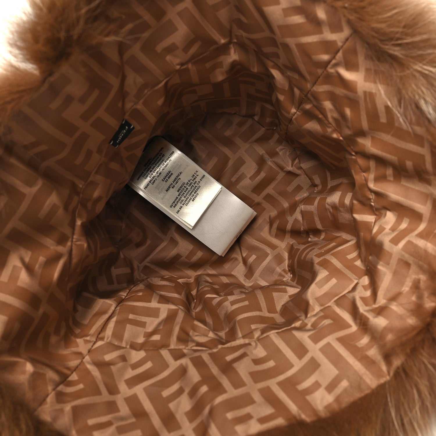 Fendi Fox Fur Bucket Hat M Brown 6 of 7