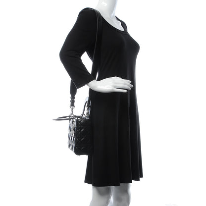 Christian Dior Lambskin Cannage Small Lucky Badges My Lady Dior Black 3 of 9