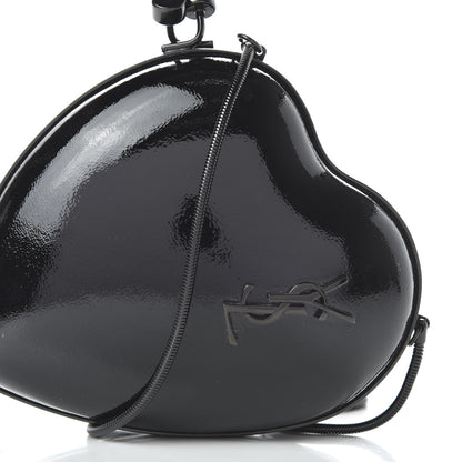 Saint Laurent Smooth Calfskin Heart Monogram Love Box Crossbody Black 9 of 9