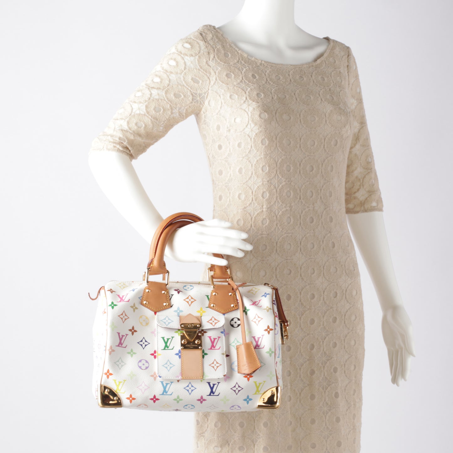 Monogram Multicolor Speedy 30 White