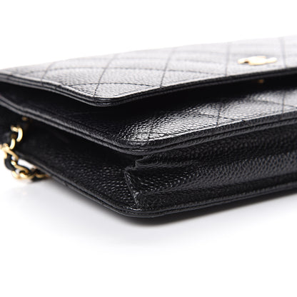 Chanel Caviar Quilted Wallet On Chain WOC Black 9 of 10