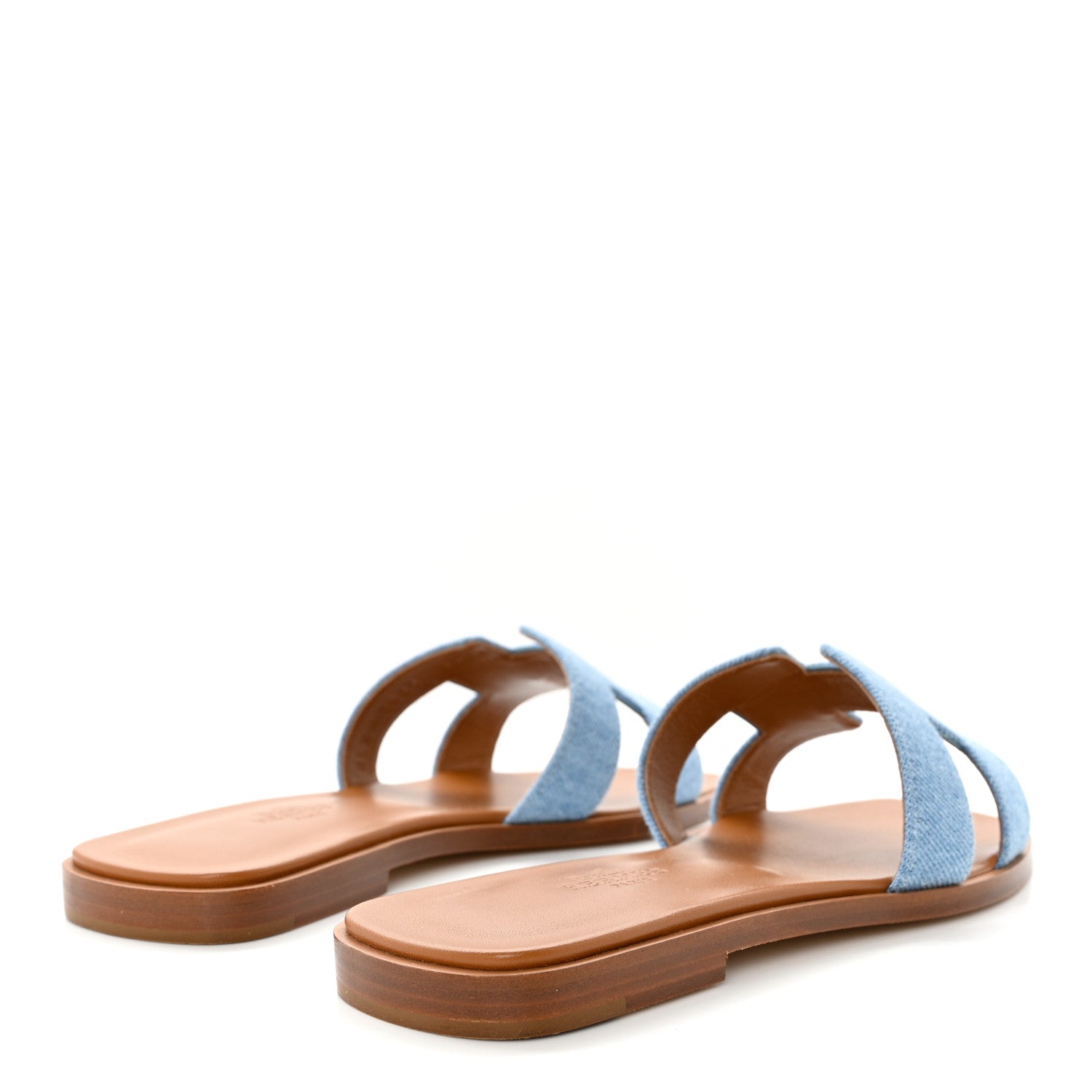 Hermes Denim Canvas Oran Sandals 36 Bleu Clair 4 of 8