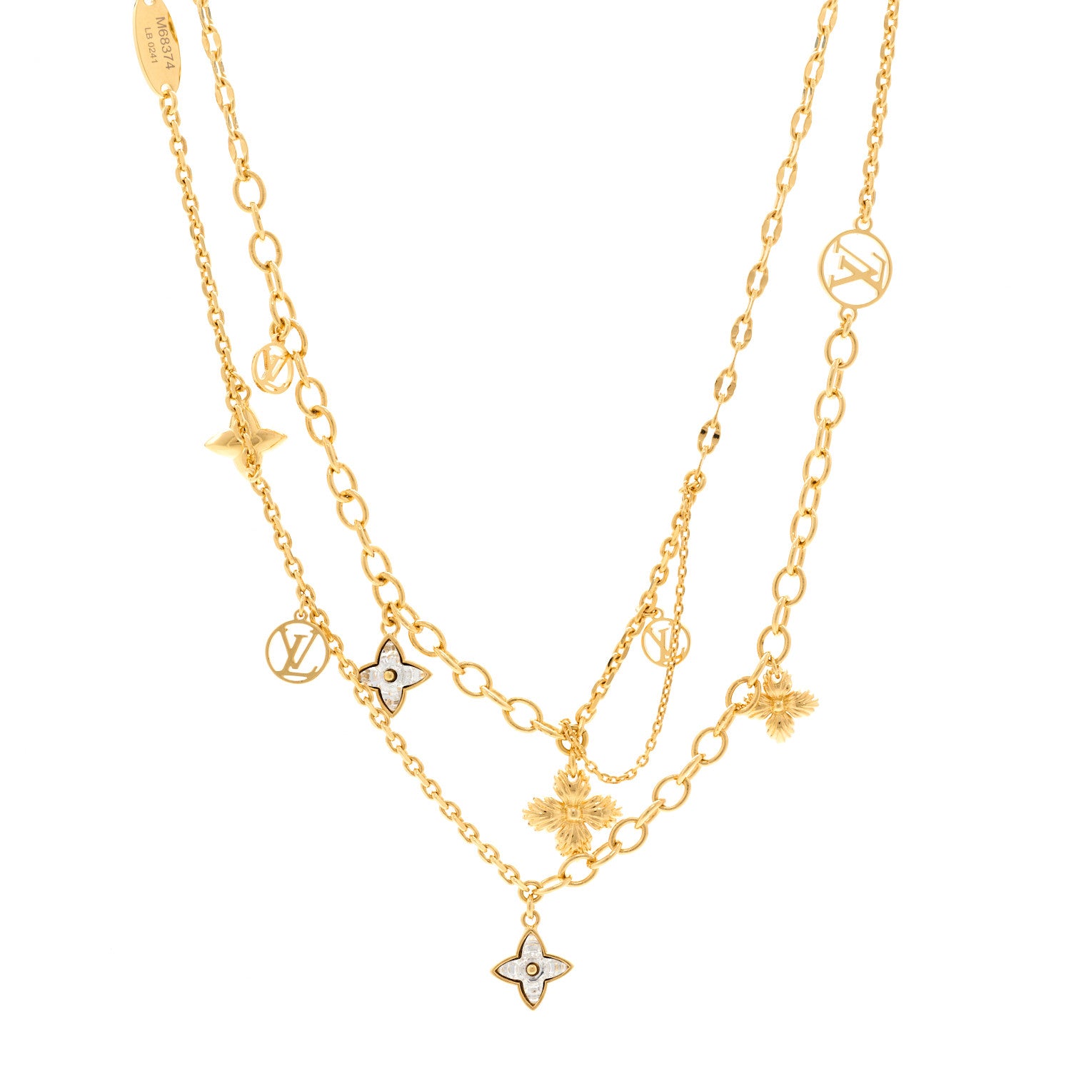 Louis Vuitton Metal Crystal Blooming Supple Necklace 1 of 7