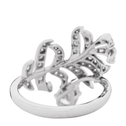 Chanel 18K White Gold Diamond Plume De Chanel Ring 53 6.5 3 of 5