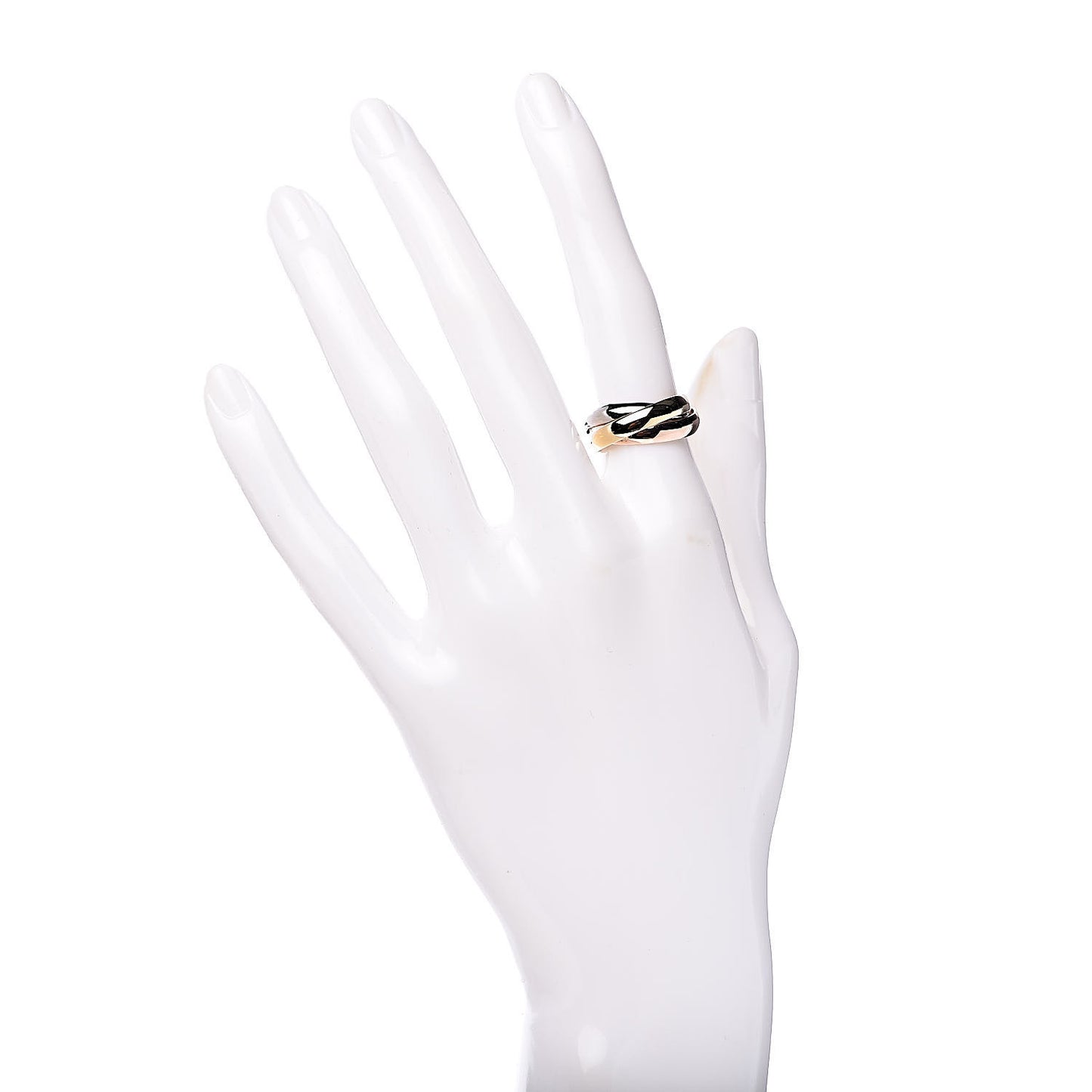 18K Pink Yellow White Gold Classic Les Must De Trinity Ring 50 5.25