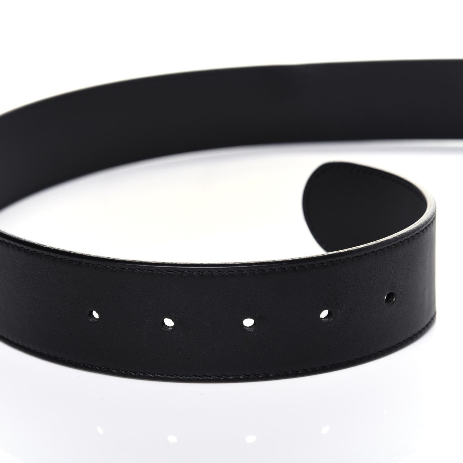 Gucci Moon Calfskin Pearl Double G 40mm Belt 90 36 Black Cream 6 of 10
