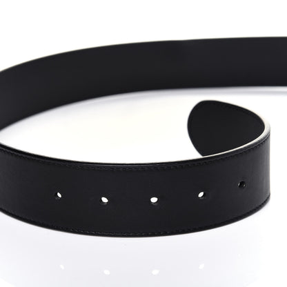 Gucci Moon Calfskin Pearl Double G 40mm Belt 90 36 Black Cream 6 of 10