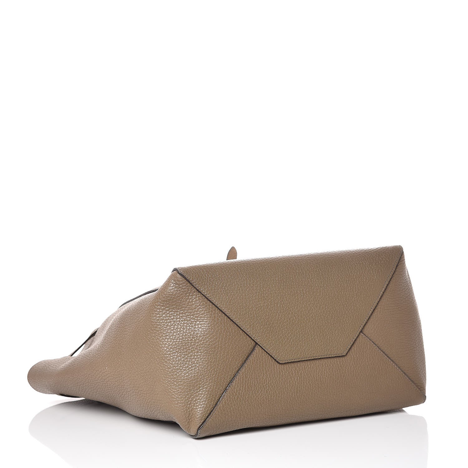 Celine Shiny Grained Calfskin Small Belt Cabas Phantom Souris 4 of 20