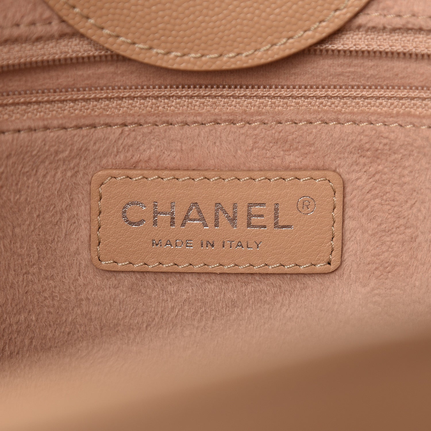 Chanel Caviar Small Studded Deauville Tote Beige 7 of 15