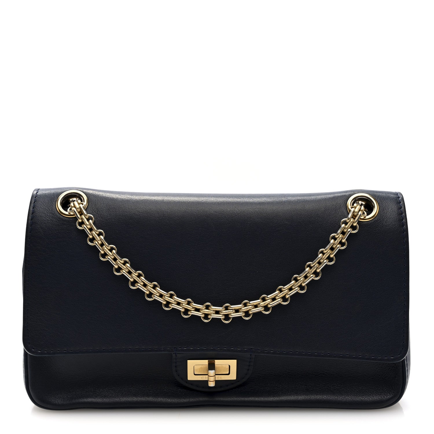 Chanel Calfskin Nude 2.55 Reissue 225 Flap Blue 1 of 10
