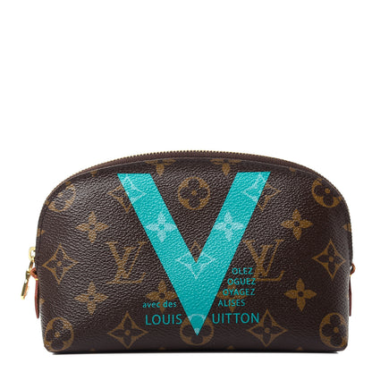Louis Vuitton Monogram V Cosmetic Pouch Turquoise 1 of 8