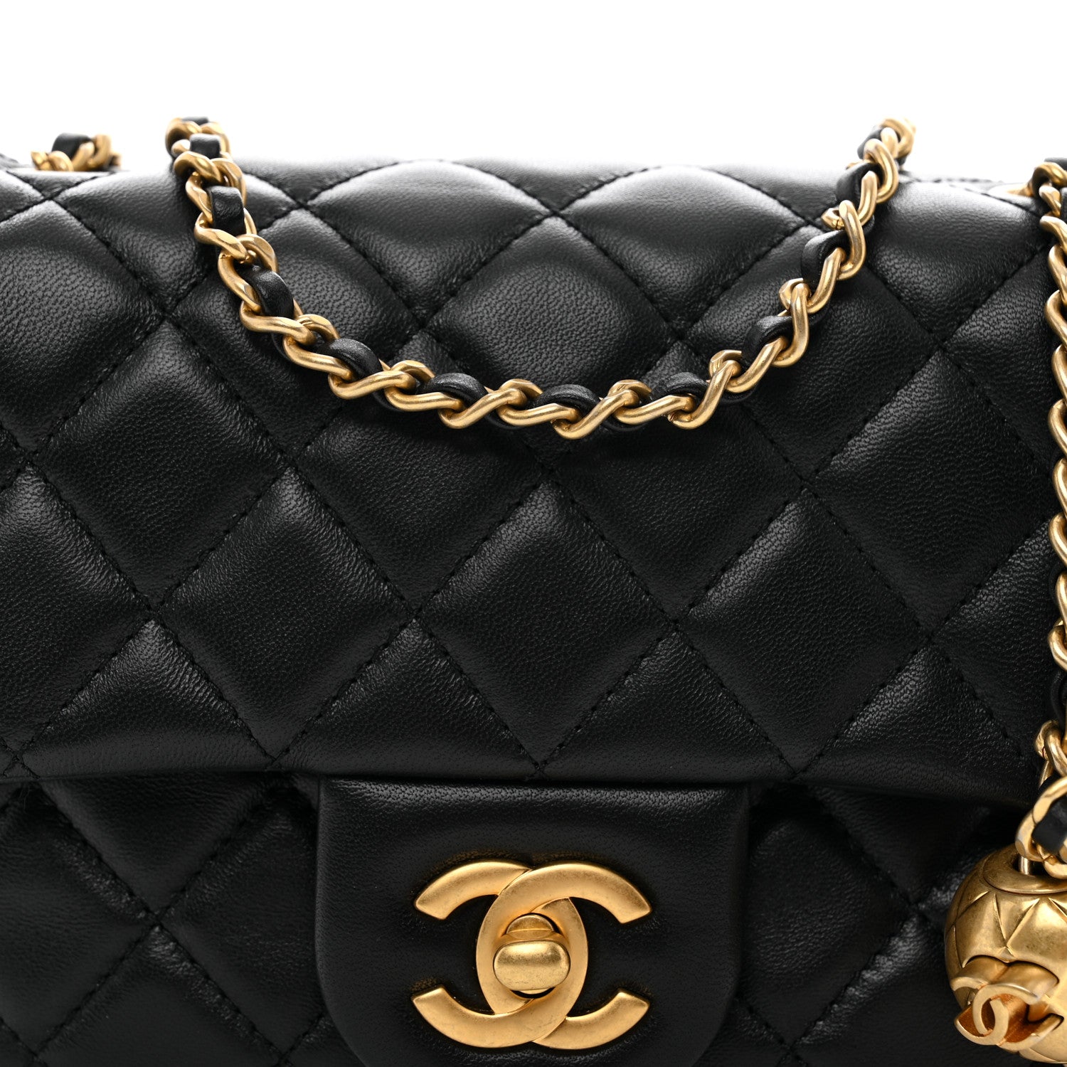 Chanel Lambskin Quilted Mini Pearl Crush Flap Black 5 of 10