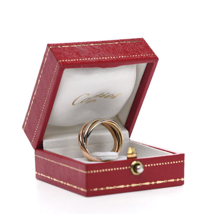 Cartier 18K Pink Yellow White Gold Five Band Les Must De Cartier Trinity Ring 52 6 5 of 5
