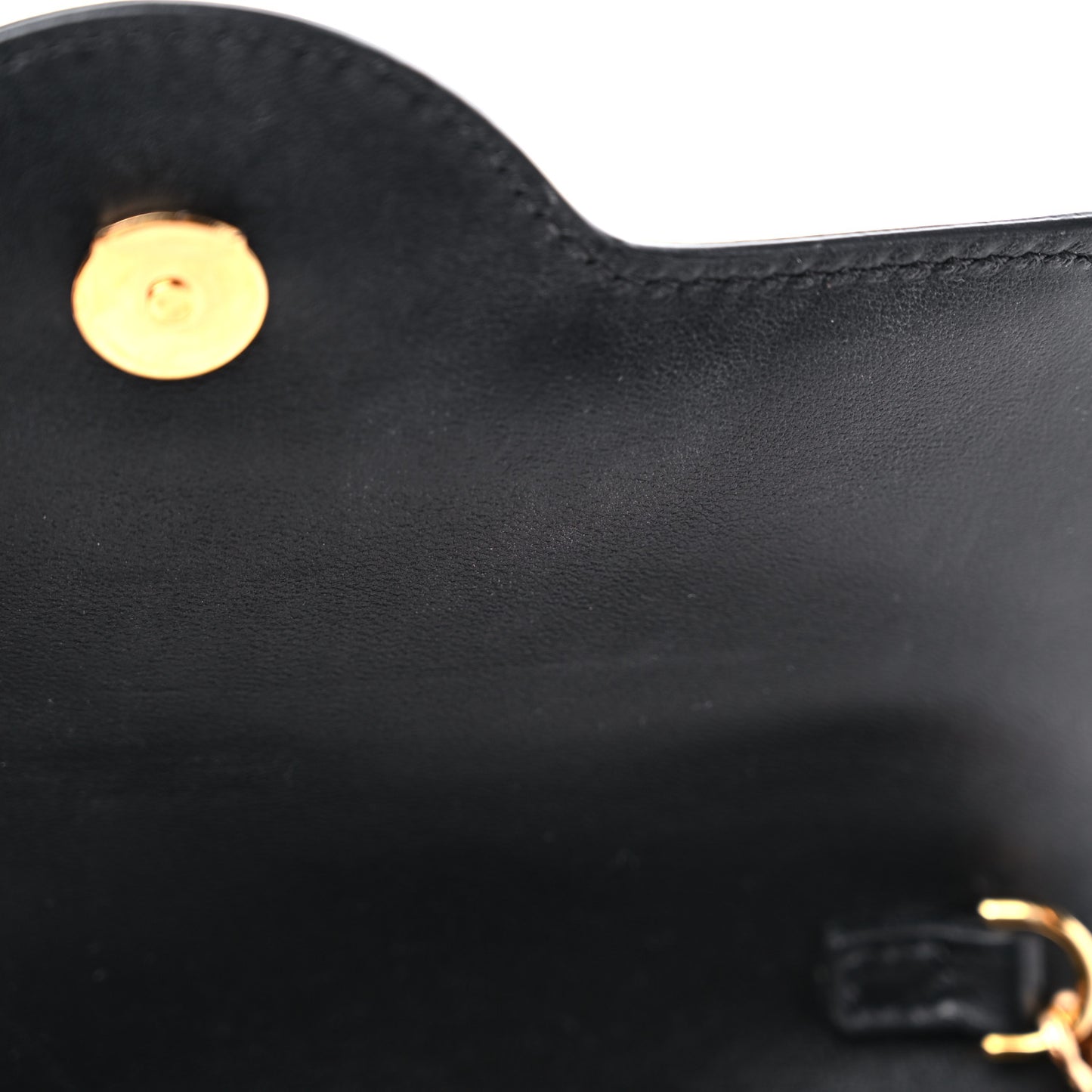 Patent Metallic La Medusa Pouch On Chain Gold