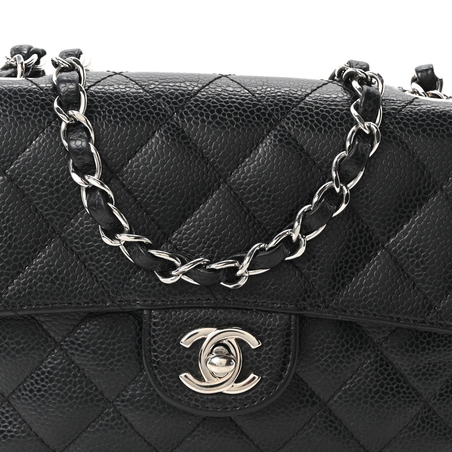 Chanel Caviar Quilted Mini Square Flap Black 8 of 10
