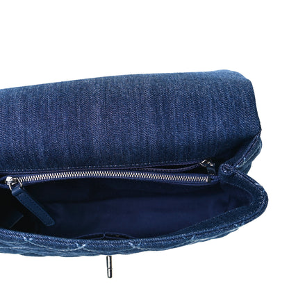 Chanel Denim Quilted Small Coco Handle Flap Blue 5 of 6