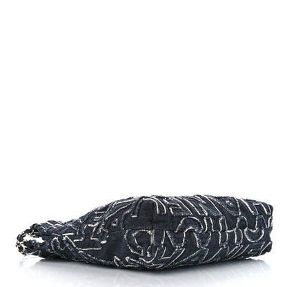 Chanel Denim Patchwork Quilted Chanel 22 Black 5 of 12