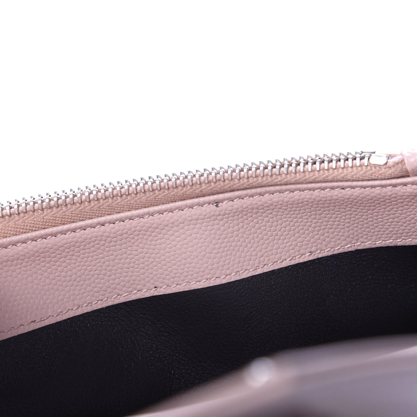 Grain De Poudre Matelasse Chevron Monogram Envelope Chain Wallet Pale Pink