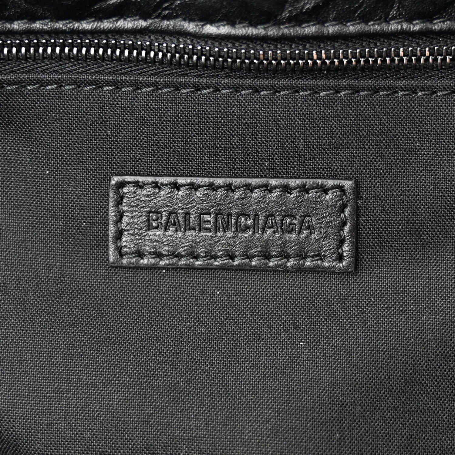 Balenciaga Crushed Calfskin Quilted Matte Black Hardware Large Crush Carry All Tote Bag Black 6 of 9