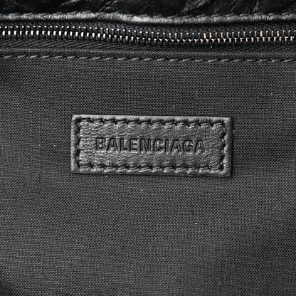 Balenciaga Crushed Calfskin Quilted Matte Black Hardware Large Crush Carry All Tote Bag Black 6 of 9