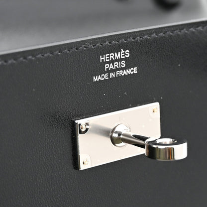 Hermes Box Kelly Wallet To Go Black 6 of 9
